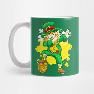 Irish Leprechaun Dabbing On Beer Keg St Patrick's Day Mug